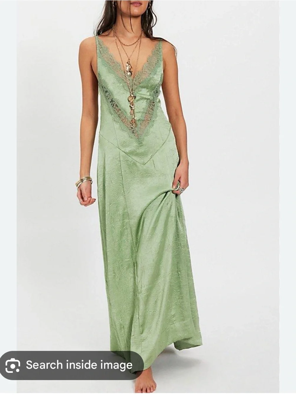 Free People Maybe Forever NWT  Maxi Dress in Sage Green